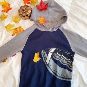 Boys Garanimals Waffle Knit Hooded Football Shirt